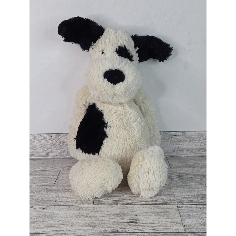 Jellycat of London Plush Cream Black Spot Bashful Puppy 12" - READ